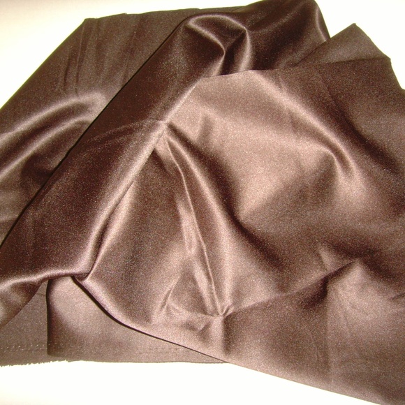 Chocolate Brown Taffeta-Like Fabric - 1 Yard/3 Inches - Picture 1 of 6